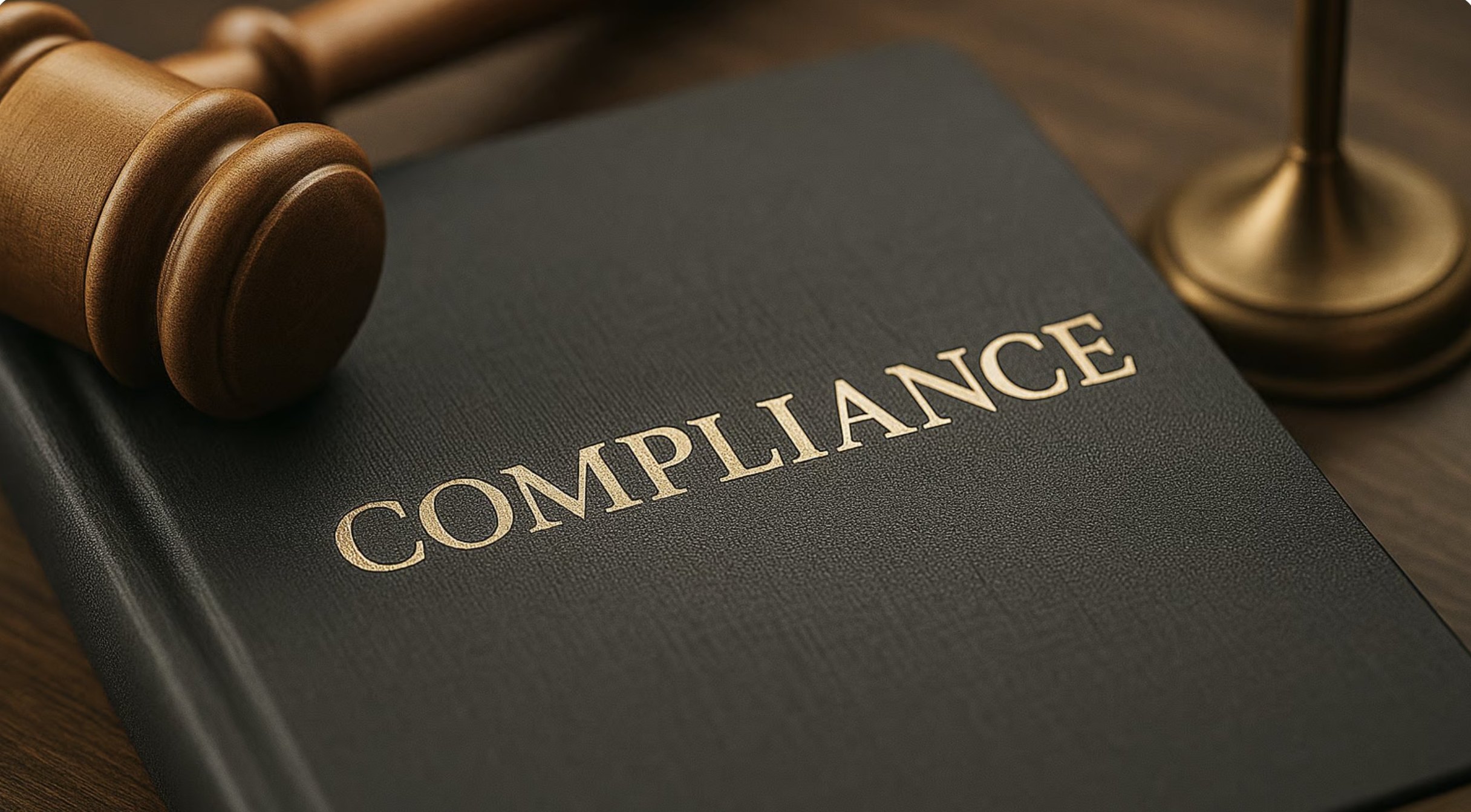 Compliance book and gavel